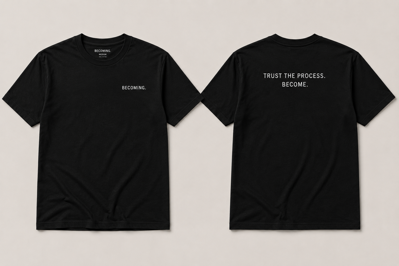 BECOMING Signature Tee — Black